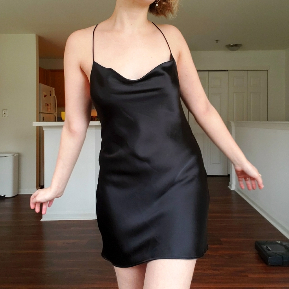 Short Satin Effect Dress